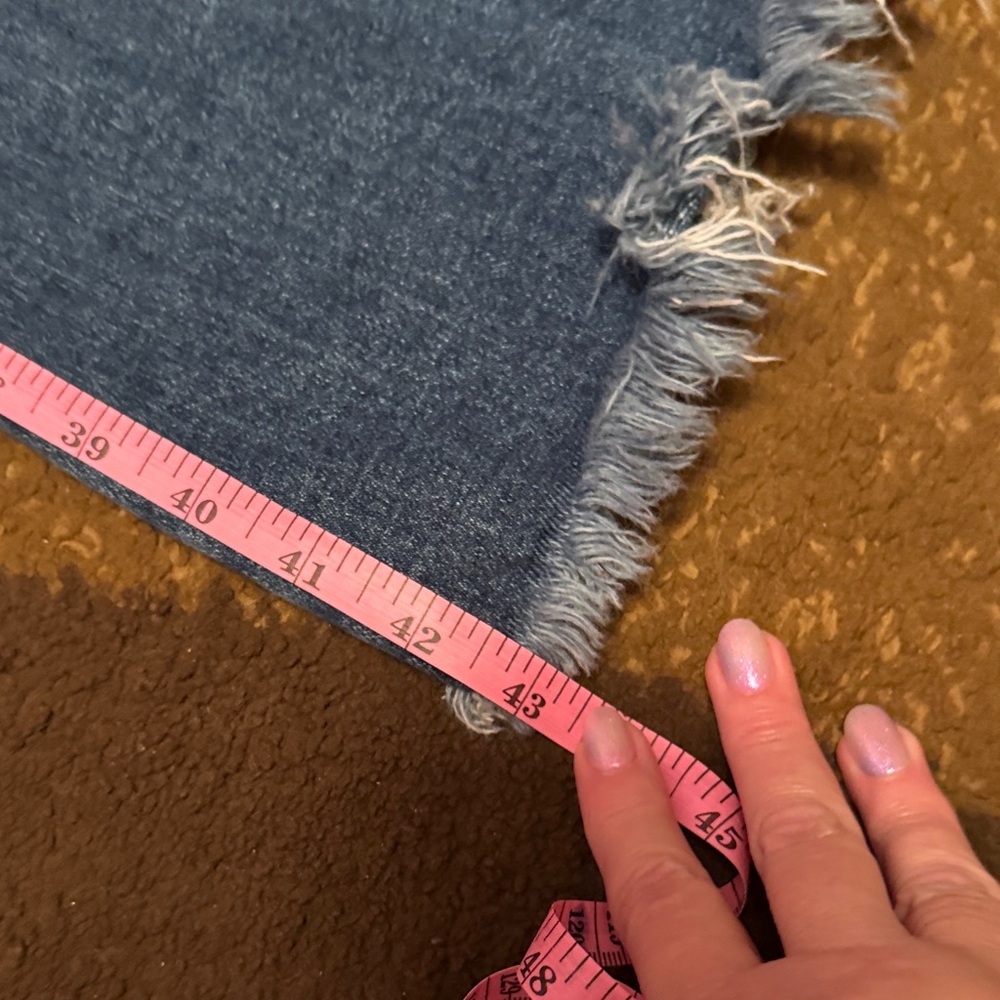 KanCan Blue Flare Jeans with Frayed Hem - Picture 8 of 8